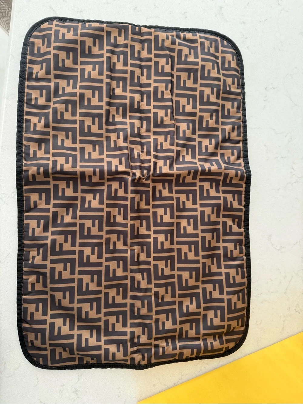 Fendi Black Leather and Nylon Changing Bag